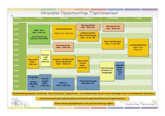 Wochenplan vom  Familienzentrum Tapetenwechsel in Dresden